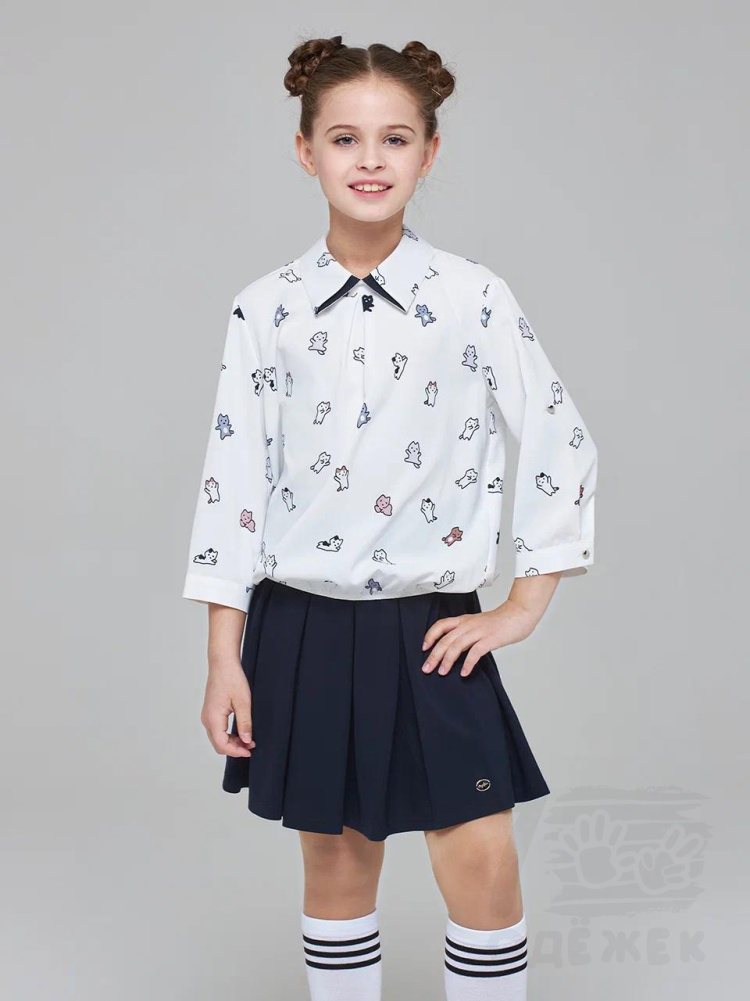 1212 Блузка для девочки рукав 3/4 1212